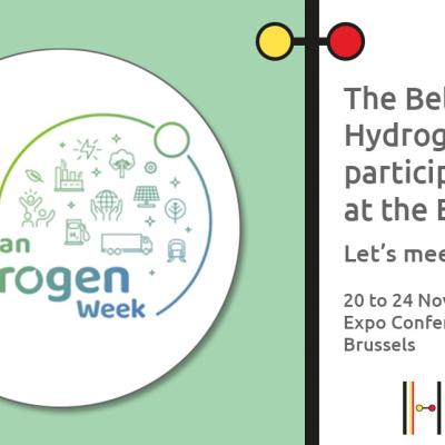 Welcome at the booth of the Belgian Hydrogen Council (L40) at the EU H2 Week!