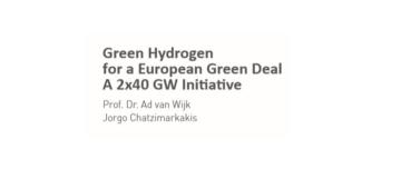 Hydrogen Europe announces paper 'Green Hydrogen for a European Green Deal A 2x40 GW Initiative'