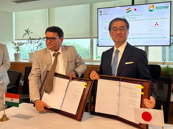 Indian ACME secures long-term offtake and Cfd support for large scale methanol and ammonia projects in India 