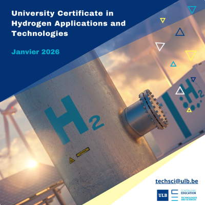 ULB University certificate in Hydrogen Applications and Technologies