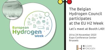 Welcome at the booth of the Belgian Hydrogen Council (L40) at the EU H2 Week!