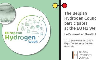 Welcome at the booth of the Belgian Hydrogen Council (L40) at the EU H2 Week!