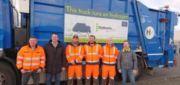 WaterstofNet organised the demonstration of a garbage truck on hydrogen in Hürth, near Cologne