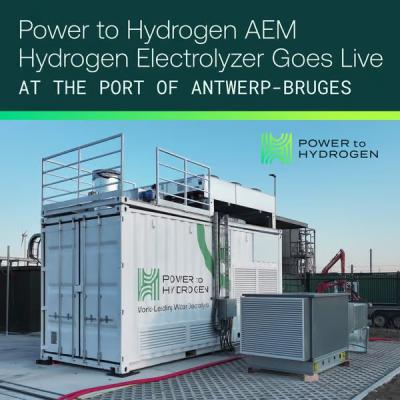 Power to Hydrogen AEM Hydrogen Electrolyzer Goes Live at the Port of Antwerp-Bruges