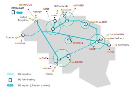 Fluxys lanceert informatierondes voor H2- en CO2-infrastructuur in België