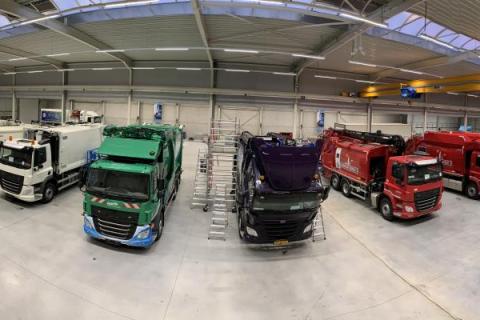 Demonstration of 6 garbage trucks in the Netherlands