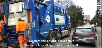 Video: hydrogen garbage truck demonstration in Hürth