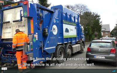 Video: hydrogen garbage truck demonstration in Hürth