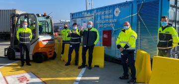 Mobiel tankstation faciliteert demonstratie van 2 heftrucks bij VOLVO in Gent