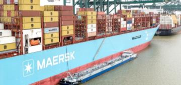 First methanol bunkering with deepsea vessel Ane Maersk at Port of Antwerp-Bruges