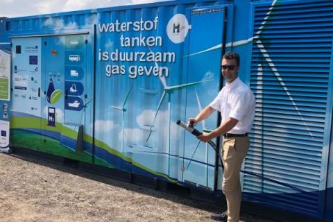 Mobiel waterstoftankstation